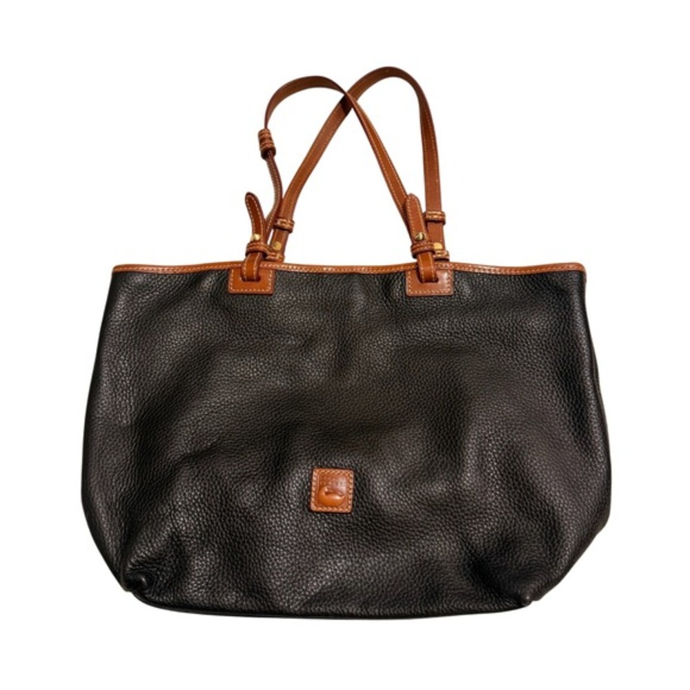 Dooney & Bourke Pebbled Leather Tote Bag Black Old Money Minimalist Classic